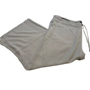 Eileen Fisher Grey Pants sz XL 100% Silk Cropped Pants